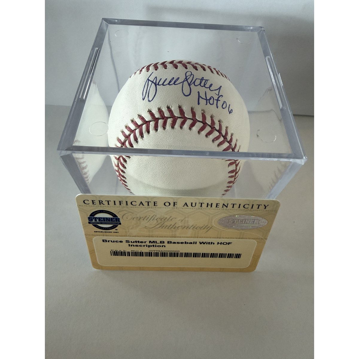 Bruce Sutter baseball in box