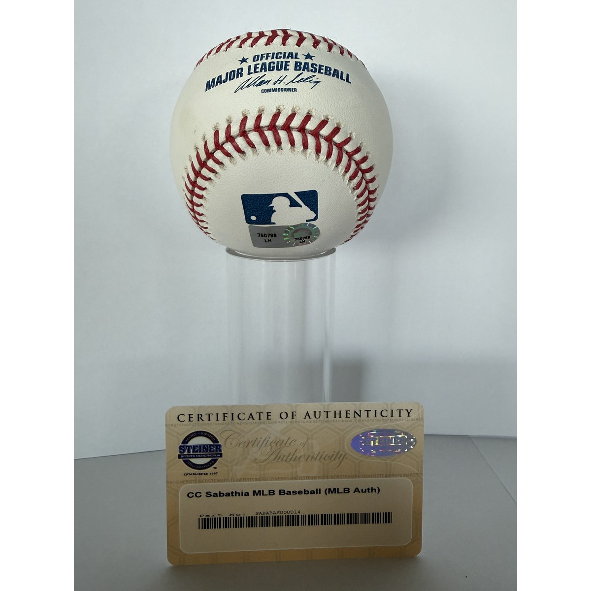 CC Sabathia baseball COA sticker
