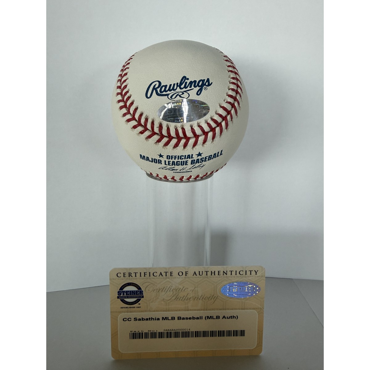 CC Sabathia baseball COA sticker
