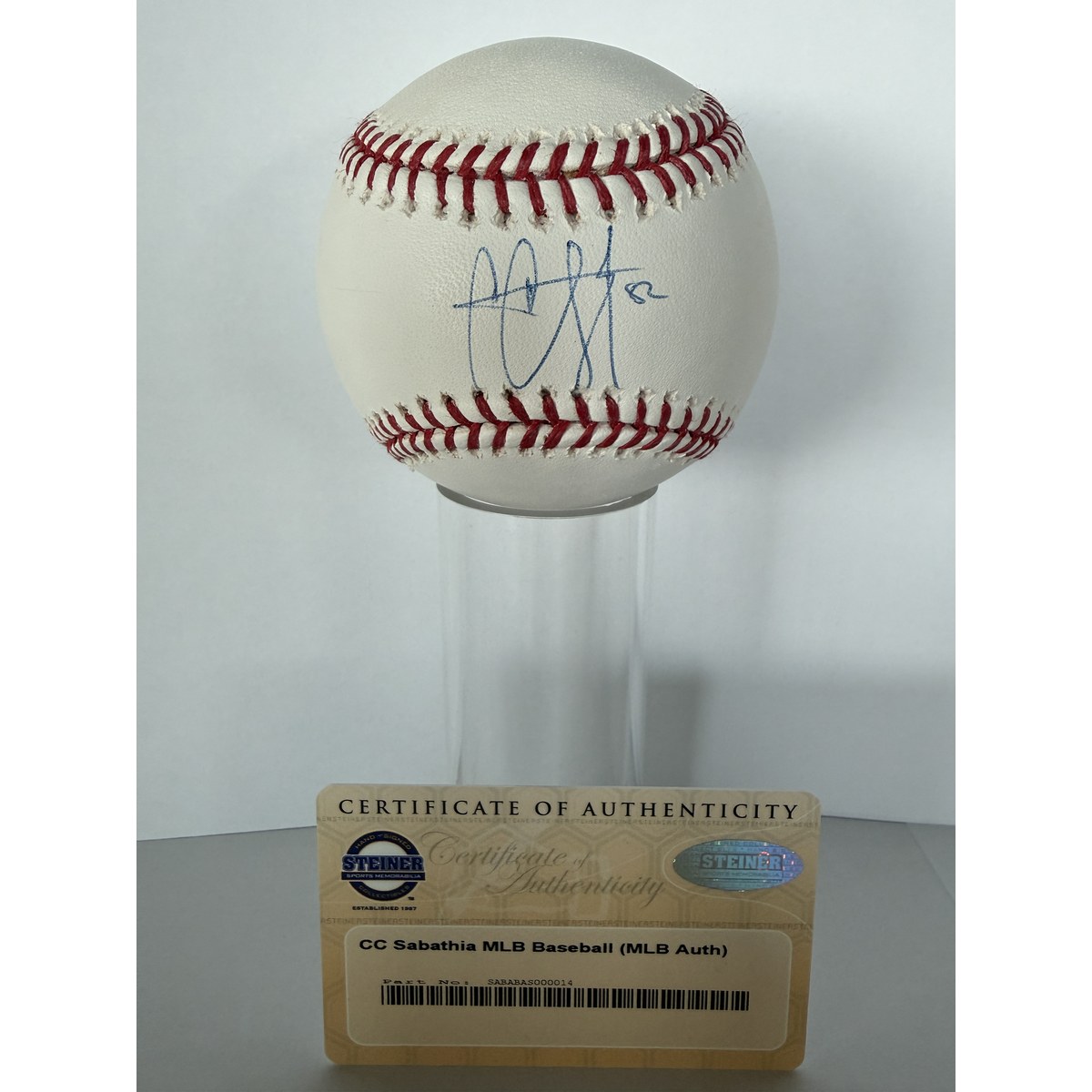CC Sabathia signed baseball with certificate of authenticity