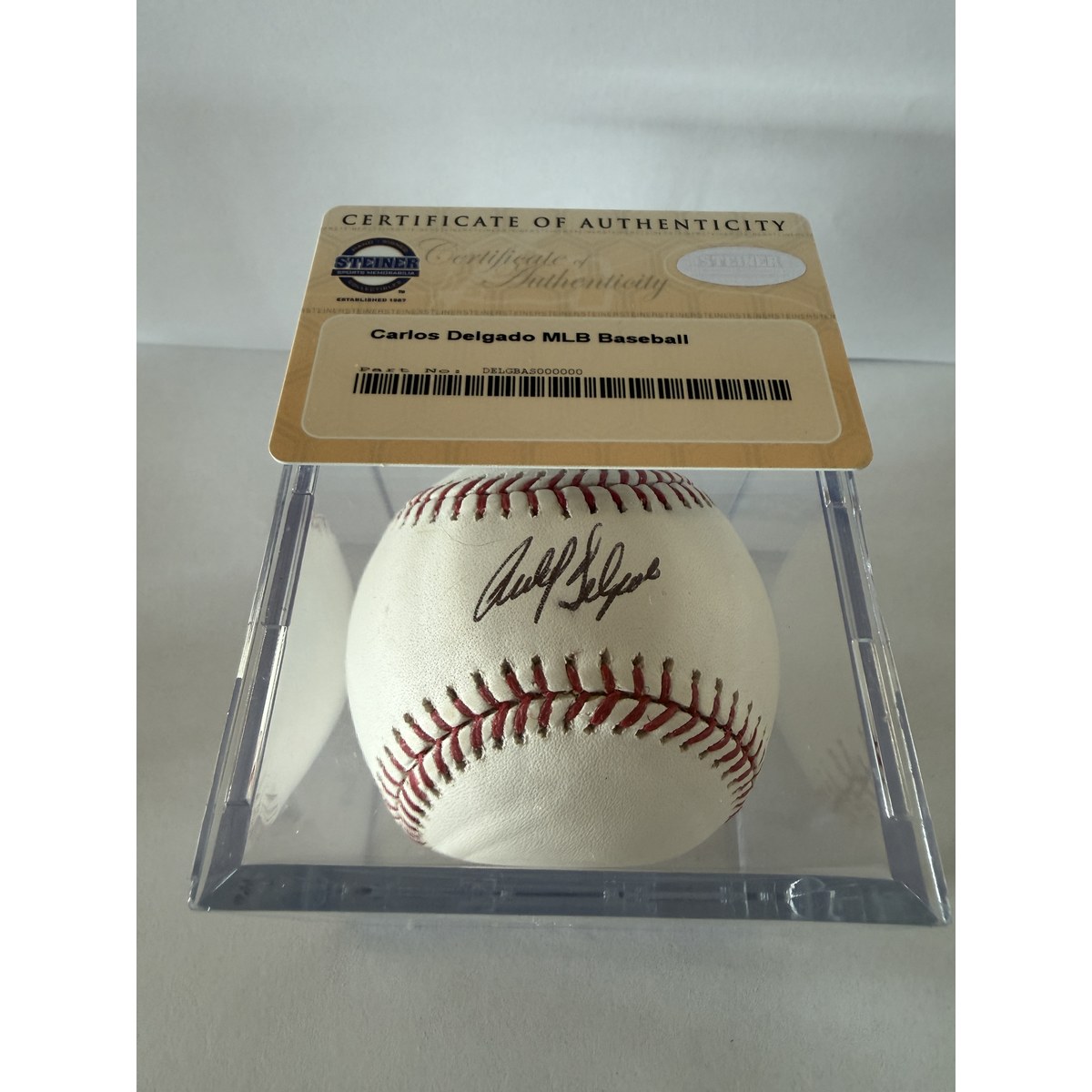 Carlos Delgado baseball in box