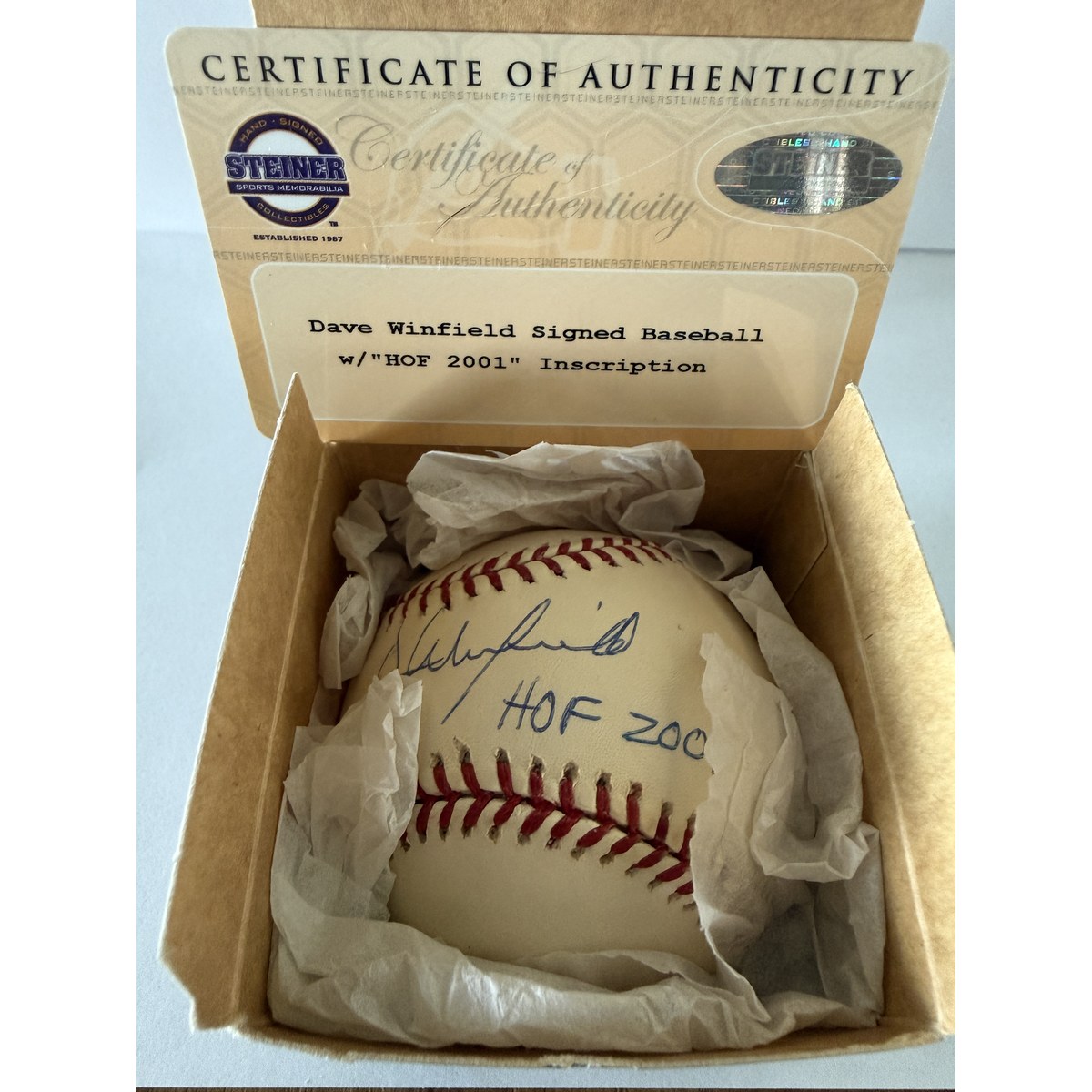 Dave Winfield baseball in box