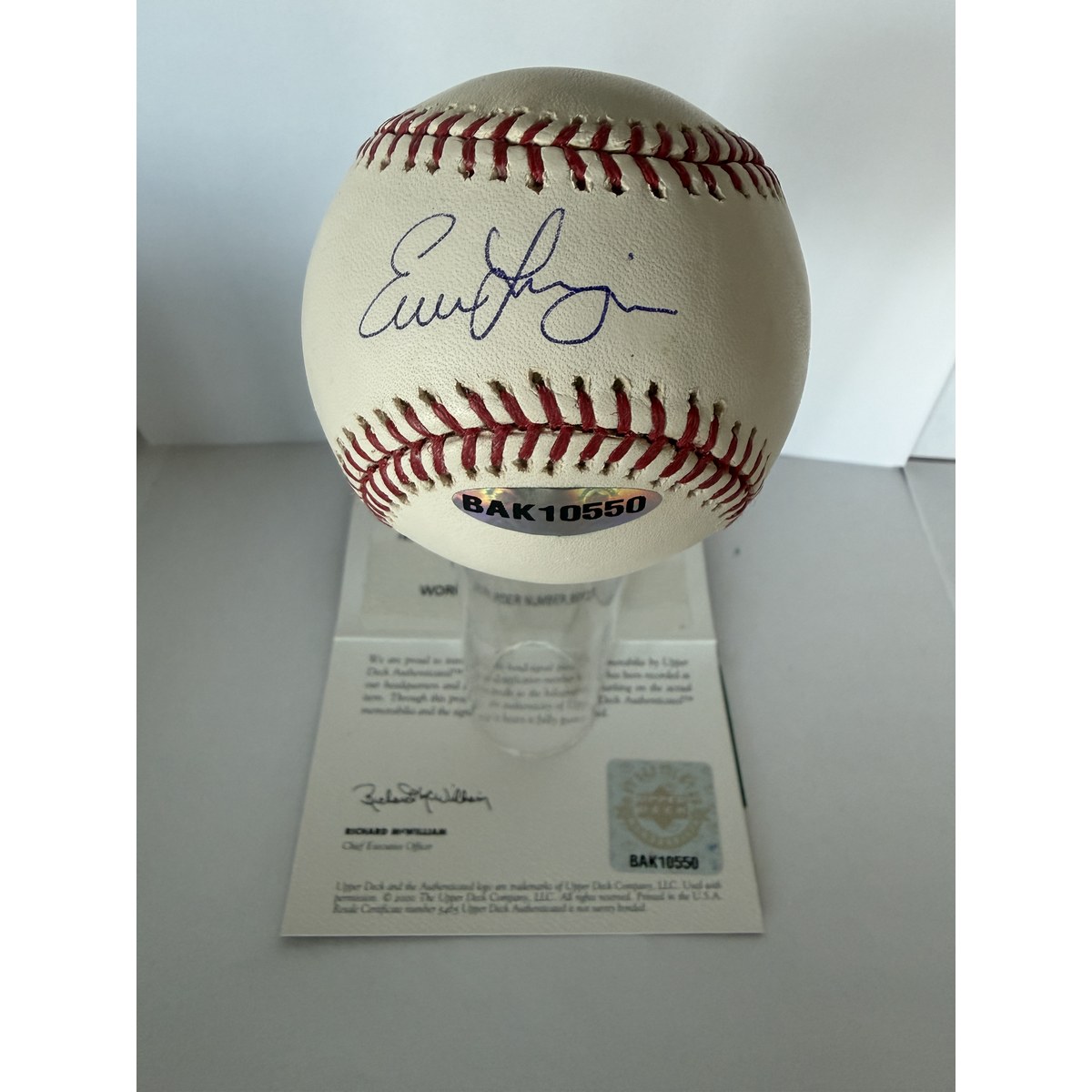 Evan Longoria baseball COA sticker