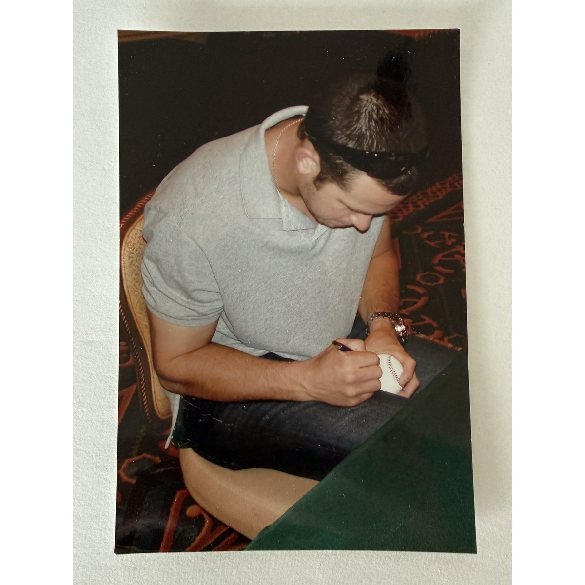 Evan Longoria Signing baseball