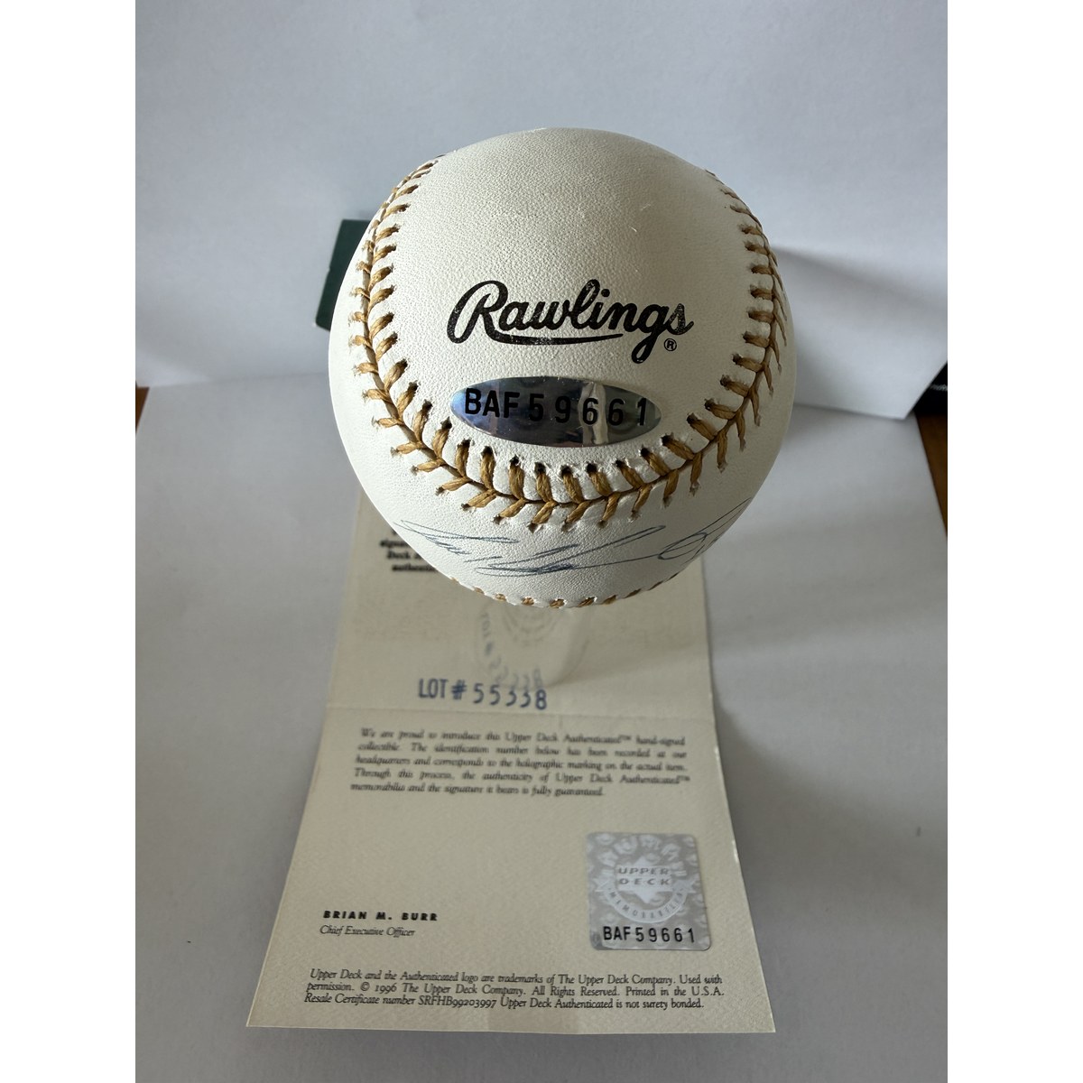 Ivan Rodriguez baseball COA sticker