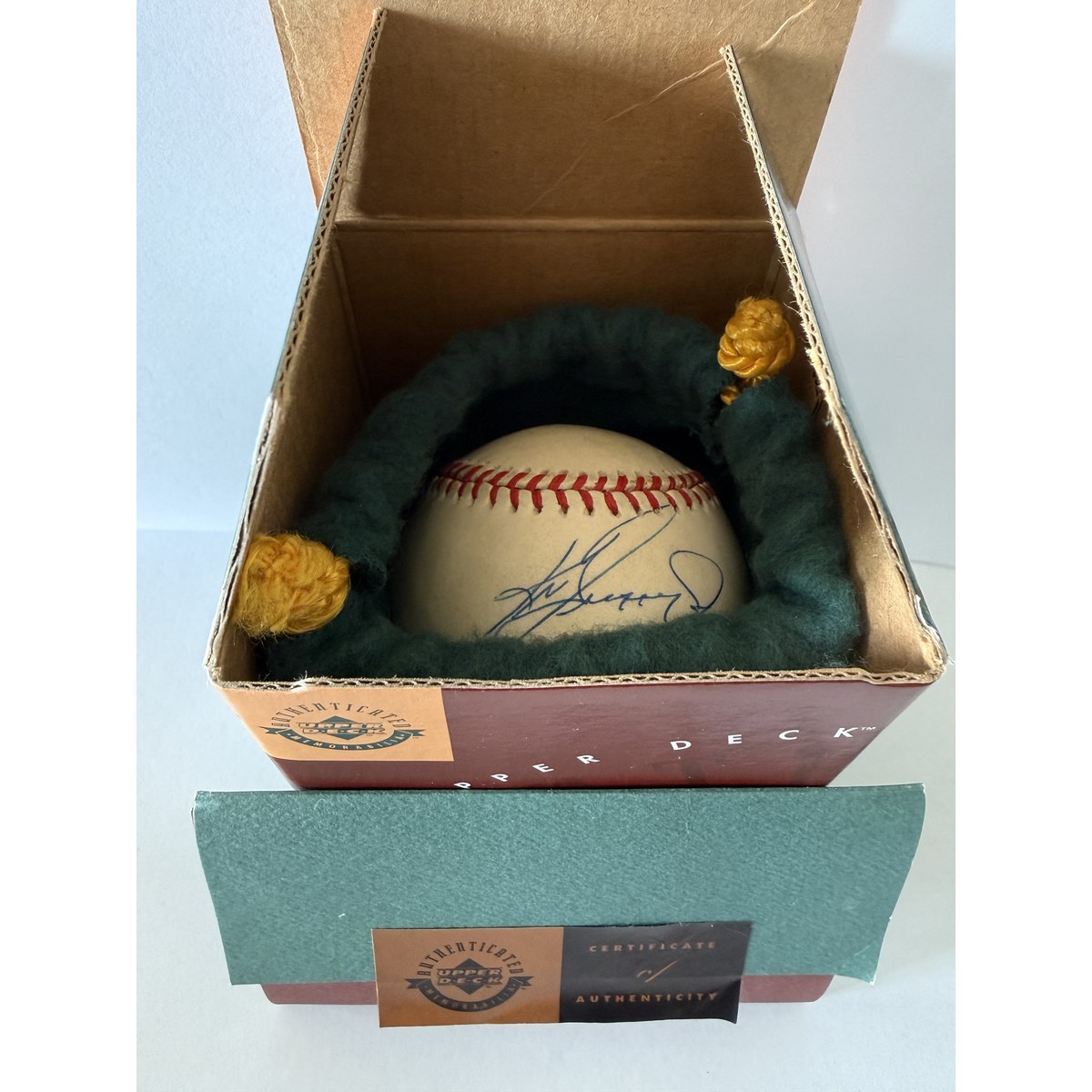 Ken Griffey Jr baseball in box