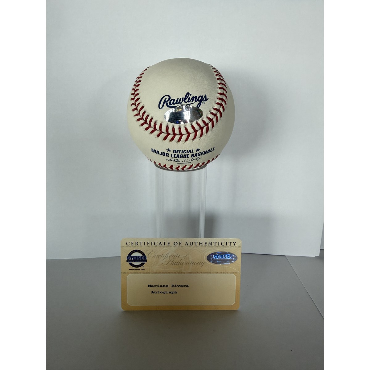 Mariano Rivera baseball COA sticker