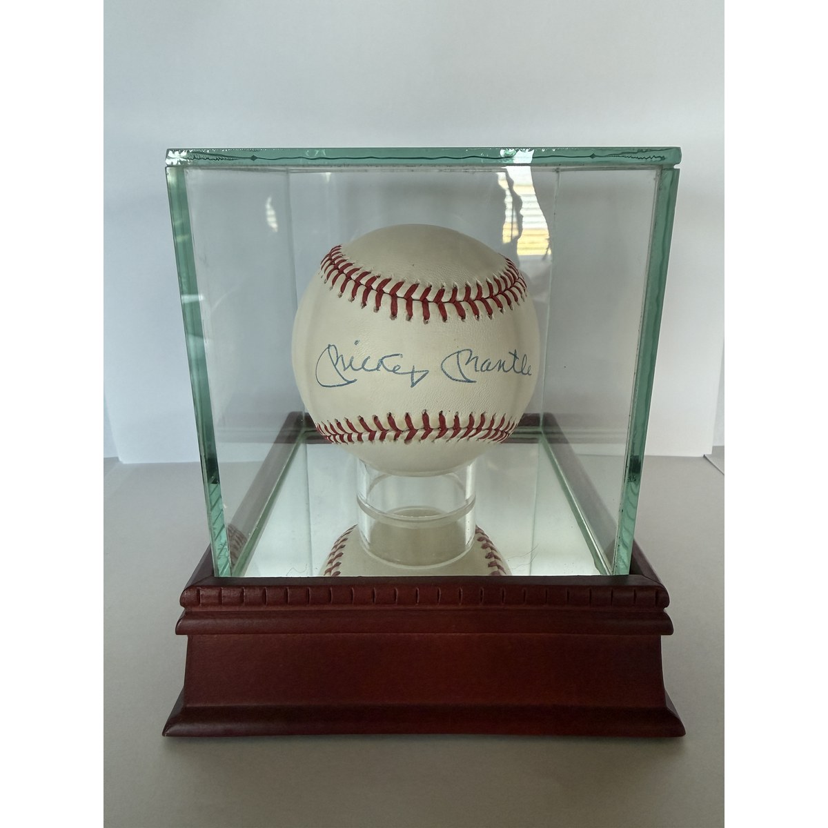Mickey Mantle baseball display case
