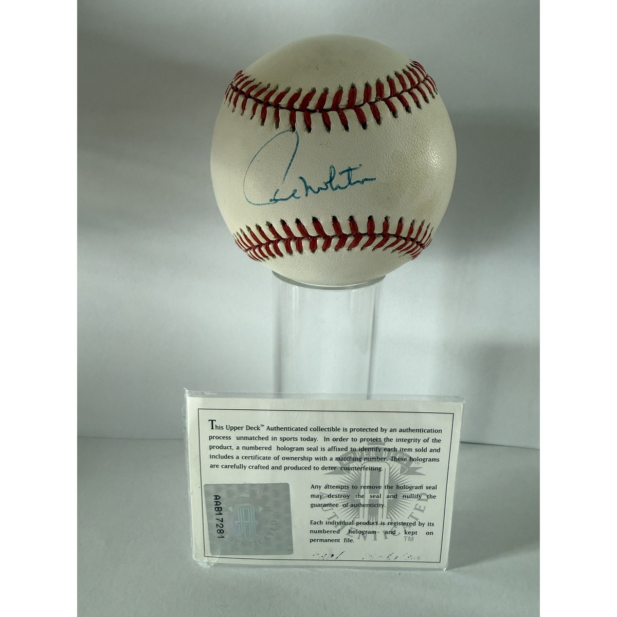 Paul Molitor signed baseball with certificate of authenticity
