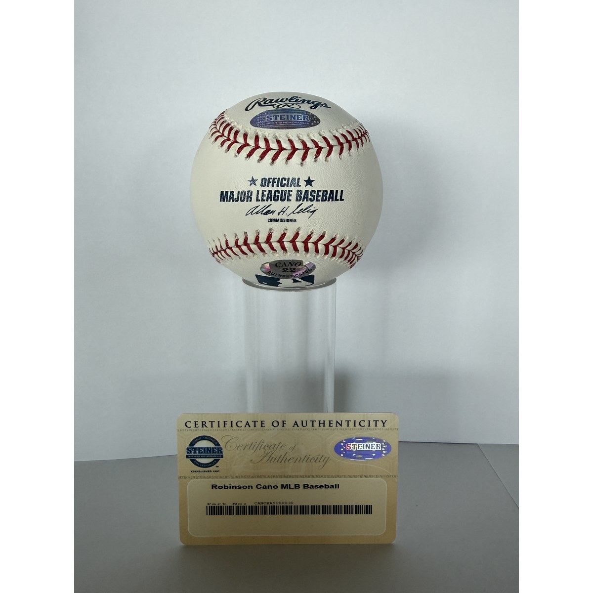 Robinson Cano baseball COA sticker