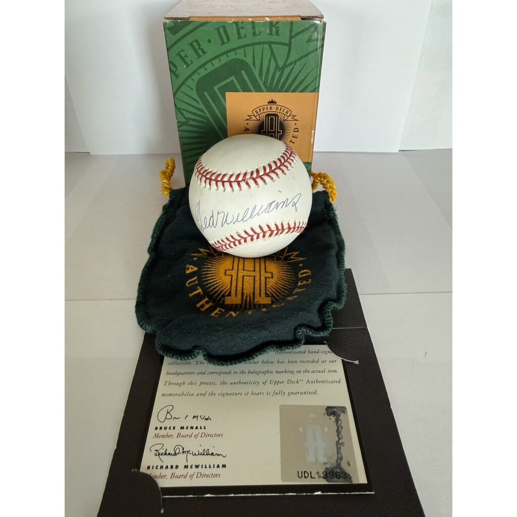 Ted Williams signed Baseball Boston Red Sox