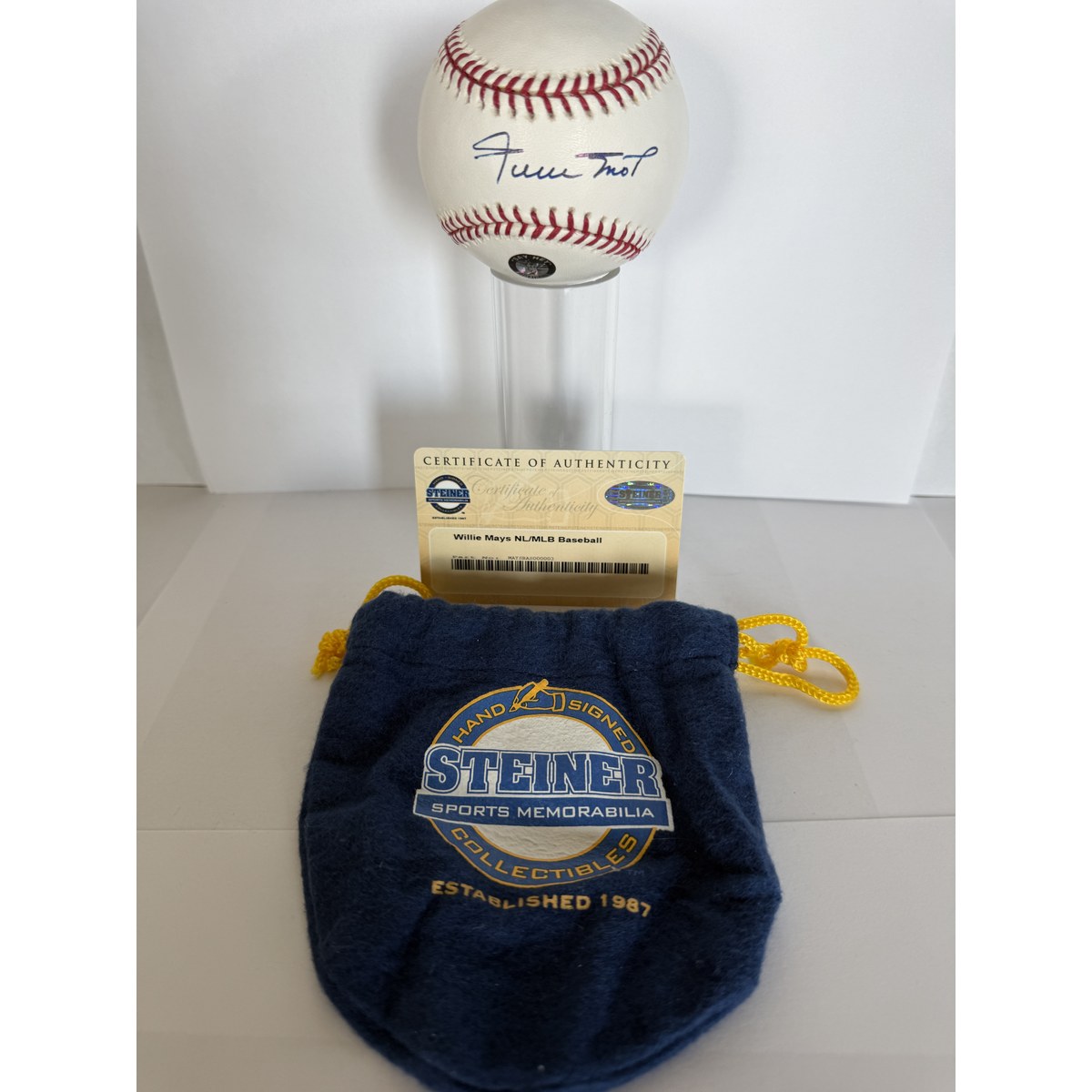 Willie Mays baseball and other items