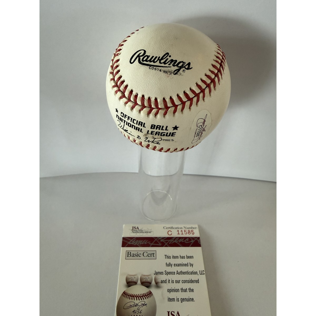 Willie Mccovey baseball COA sticker