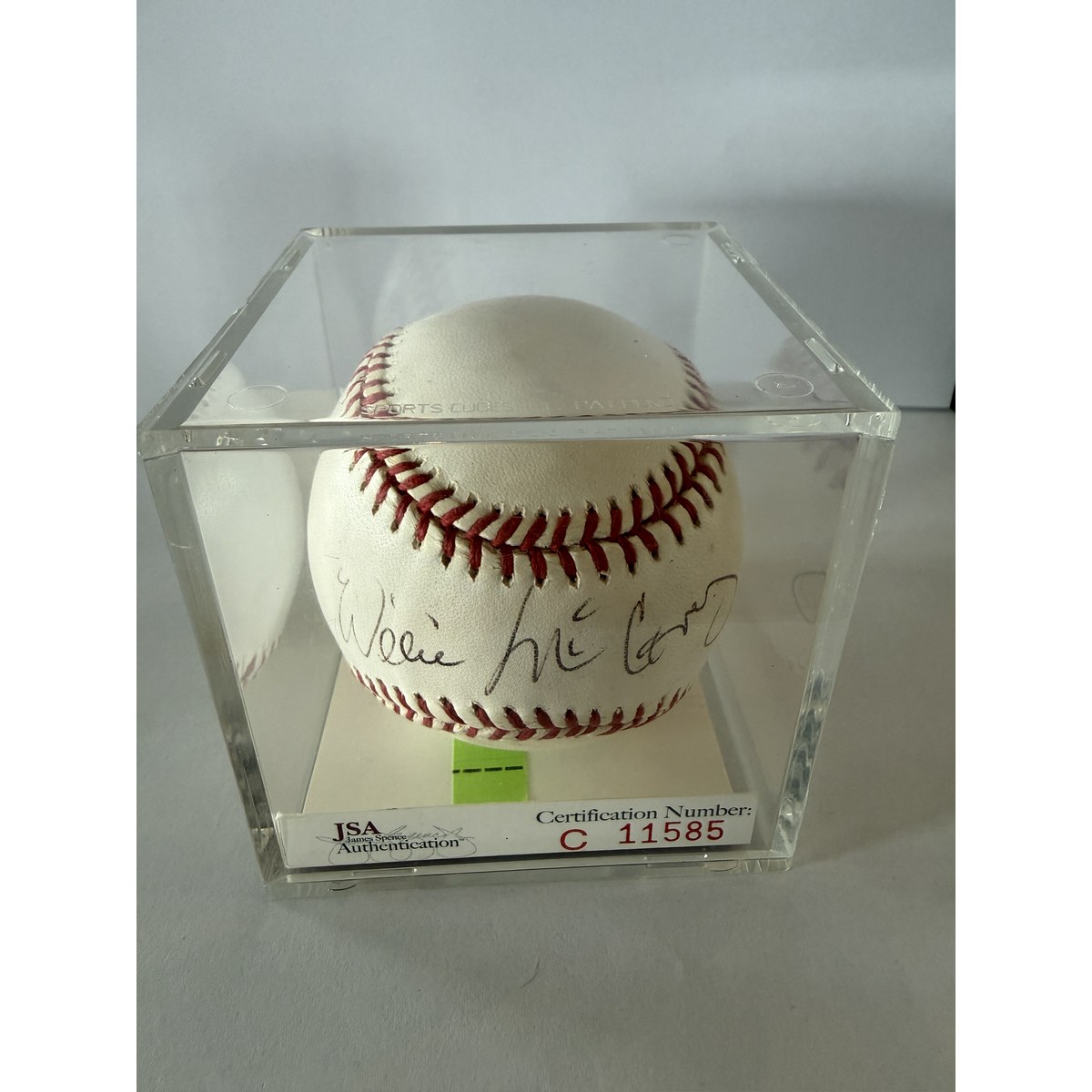 Willie Mccovey baseball in box
