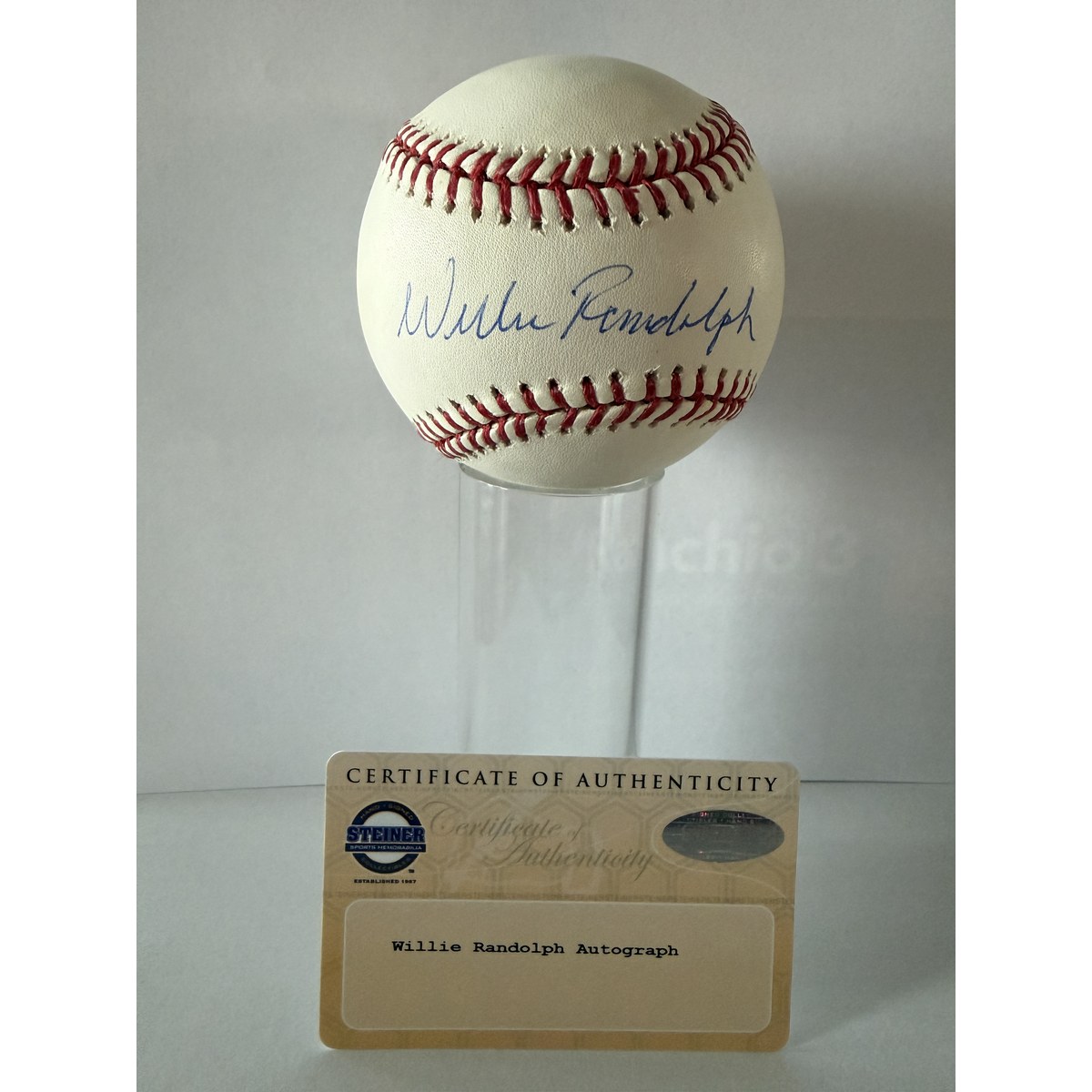 Willie Randolph signed baseball with certificate of authenticity