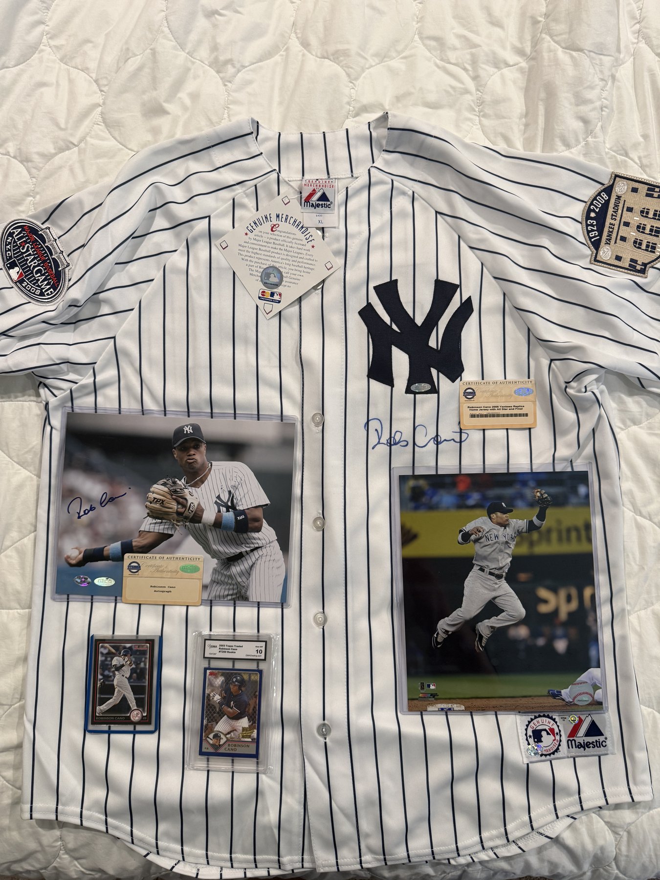 Robinson Cano signed unframed 2008 All Star Game Jersey New York Yankees (Steiner COA) - Image 3