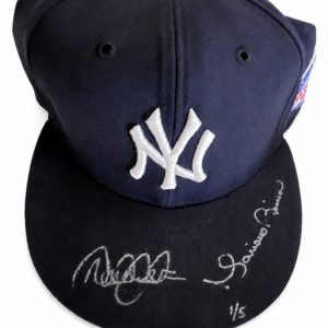 Derek Jeter & Mariano Rivera LE 1/5 signed Hat New York Yankees /w NYY Display case