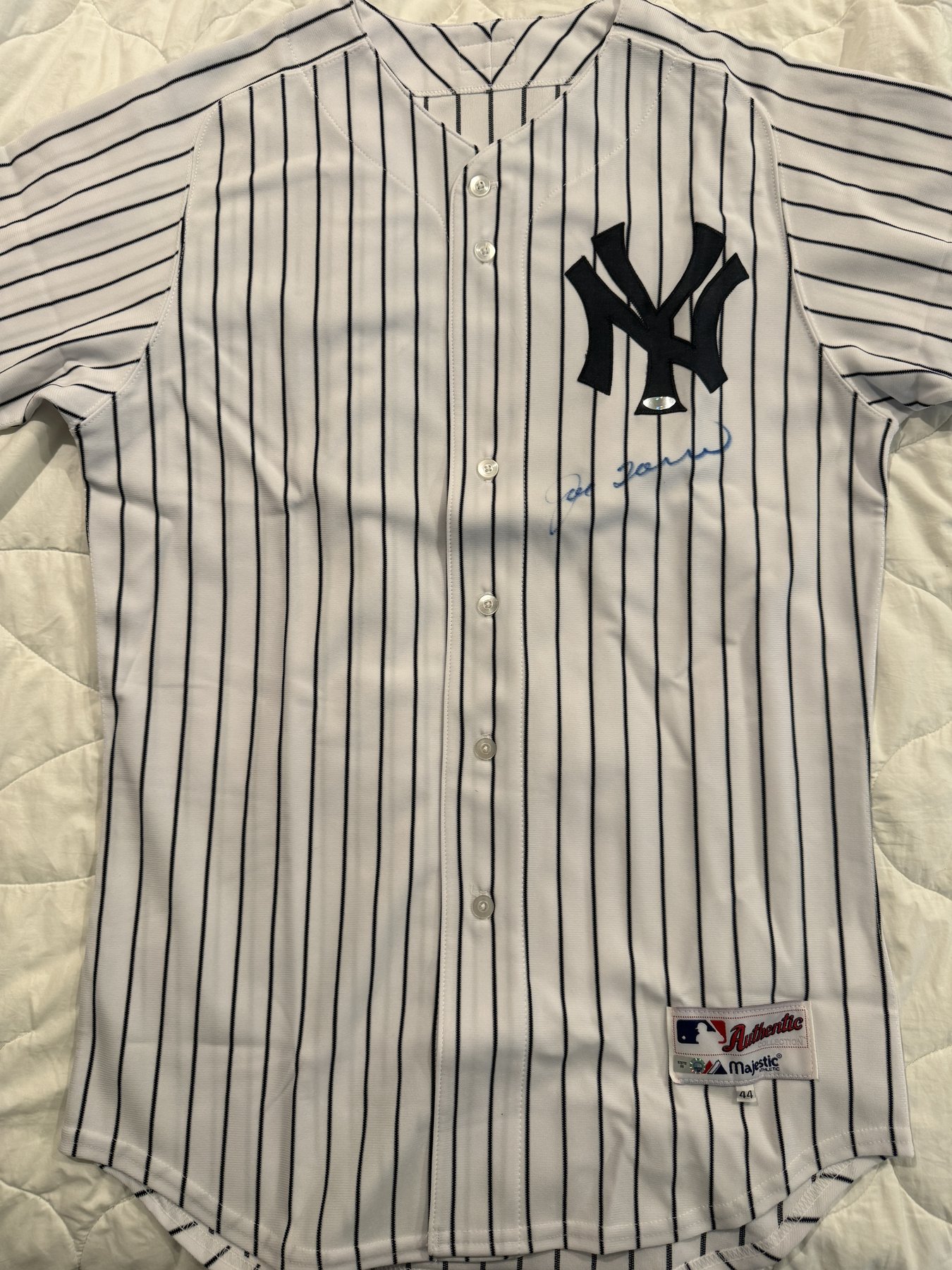Joe Torre signed unframed Jersey New York Yankees (Steiner COA)
