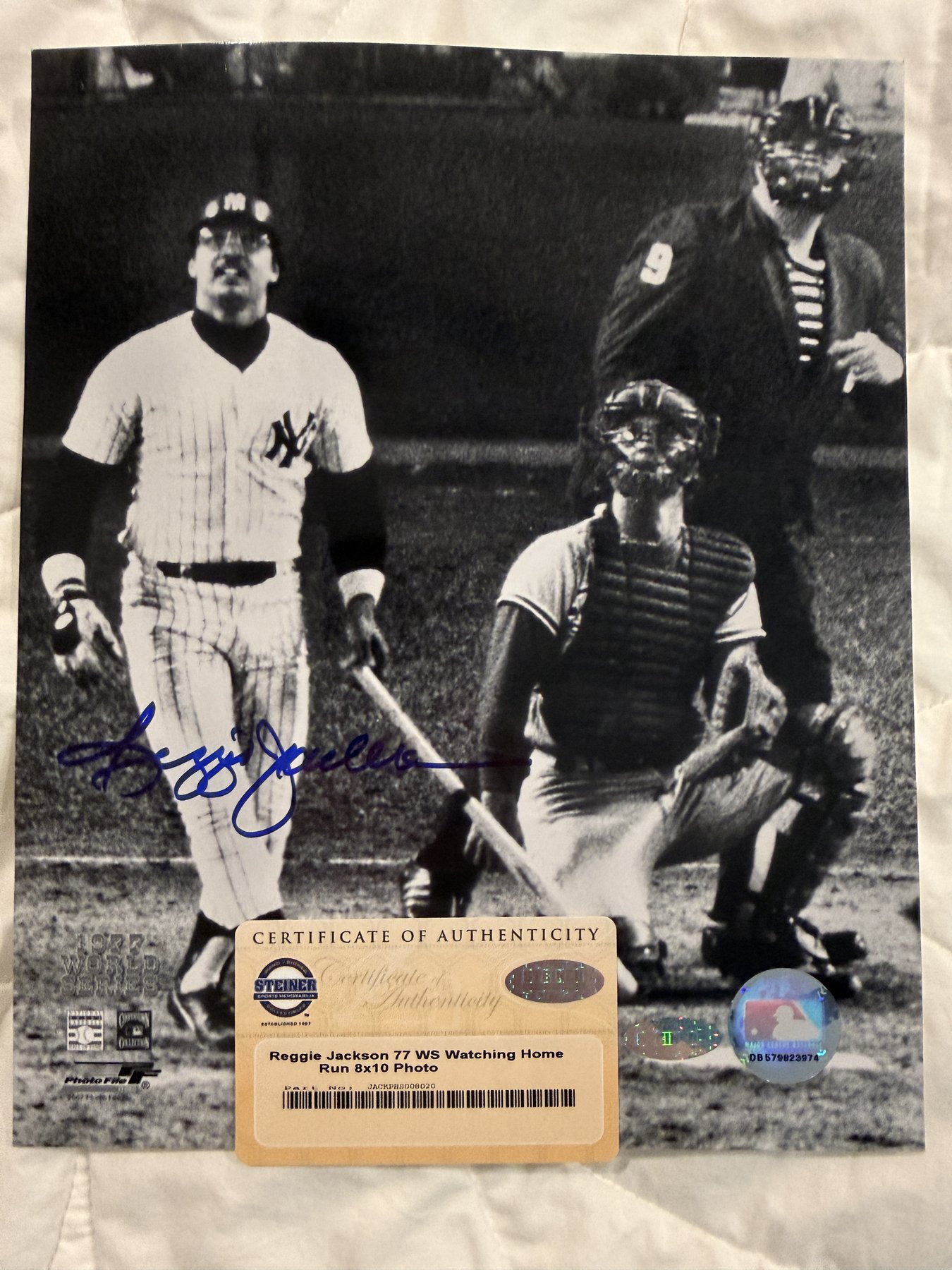Reggie Jackson signed 8x10 photo WS '77 New York Yankees (Steiner COA) - Image 2